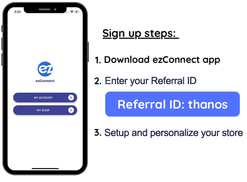 Enter referral id